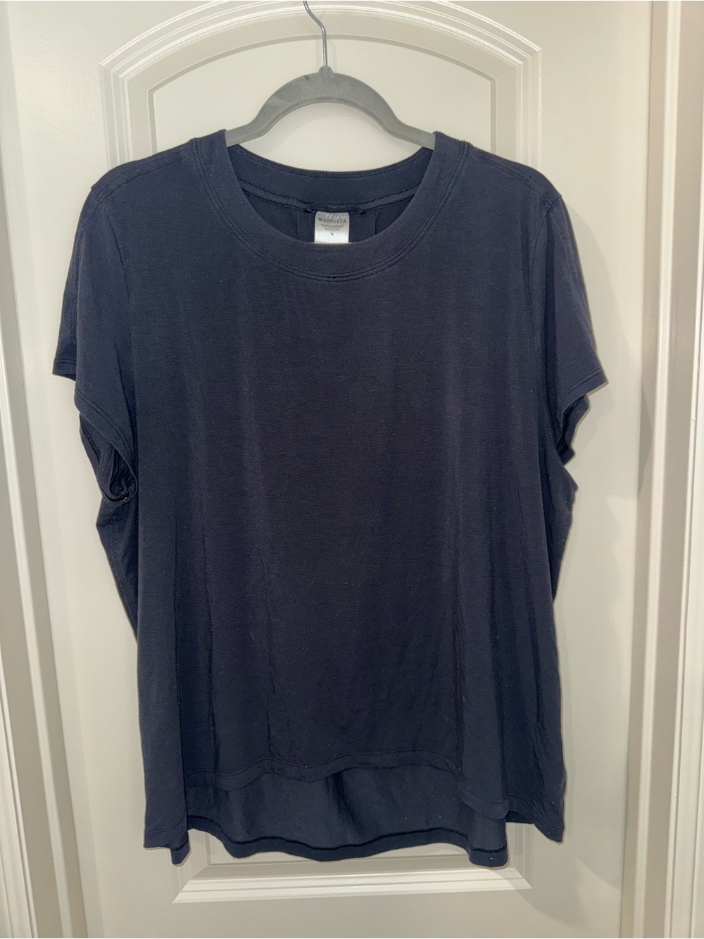 Athleta Black Short Sleeve Crewneck Tee